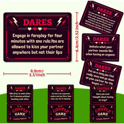 Couple’s Truth or Dare – 50-Card Game Set