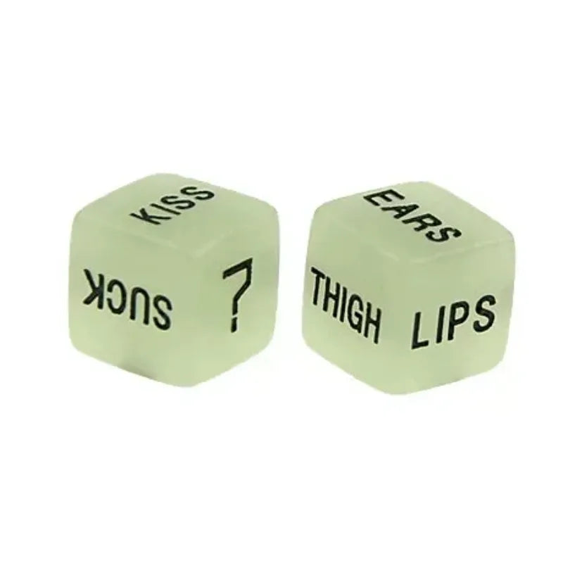 2 Pcs Glow-in-the-Dark Couple’s Game Dice