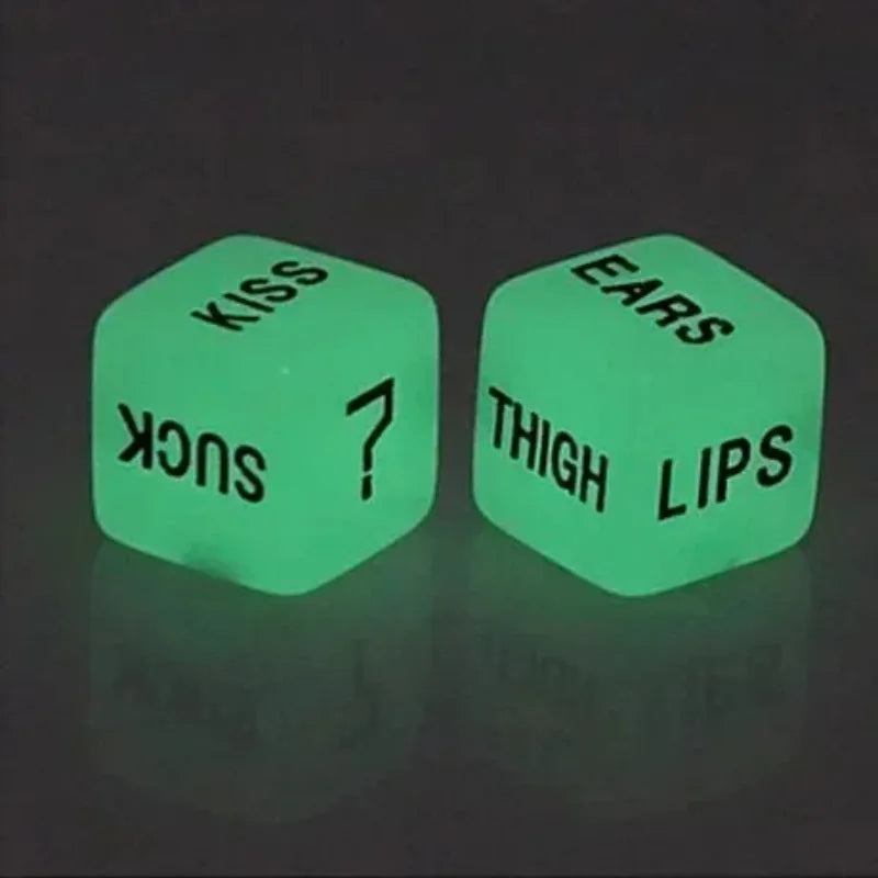 2 Pcs Glow-in-the-Dark Couple’s Game Dice